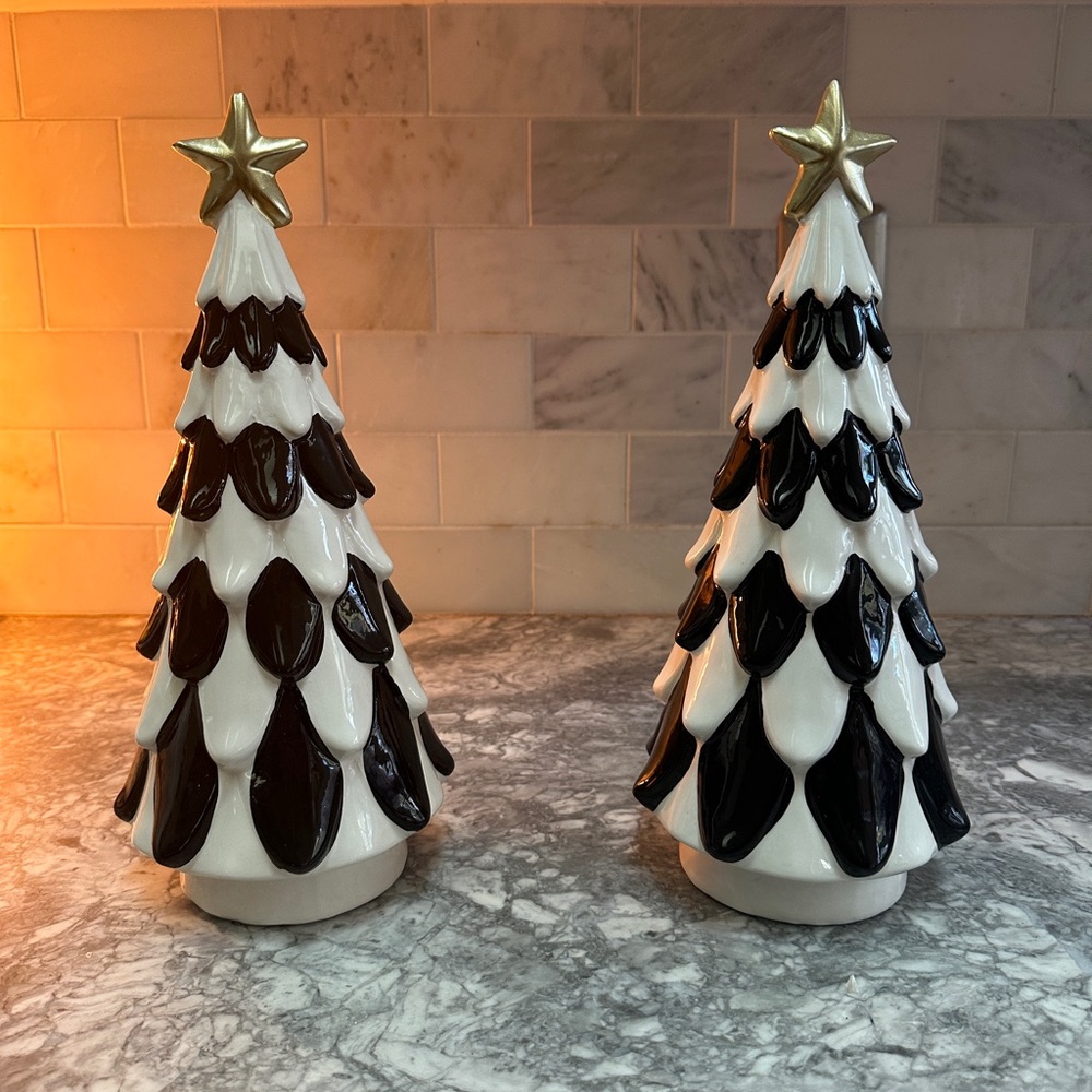 Christian Lacroix Black and White Holiday Tree Decor